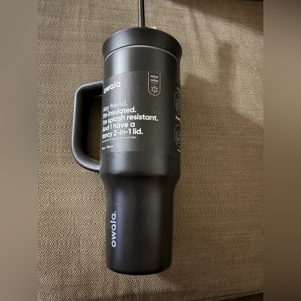 Owala 40oz Tumbler w/ Handle – Panther Paw (Black) – NEW